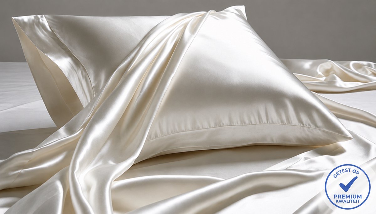 Perista - Premium zijde kussensloop - 60x70cm - 100% moerbeizijde - hoogste kwaliteit zijde - Wit - goed voor huid en haar! -