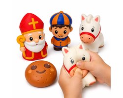 Squishy speelgoed - Sinterklaas Figuur 10 cm - Slow Rise Foam Knijpbal
