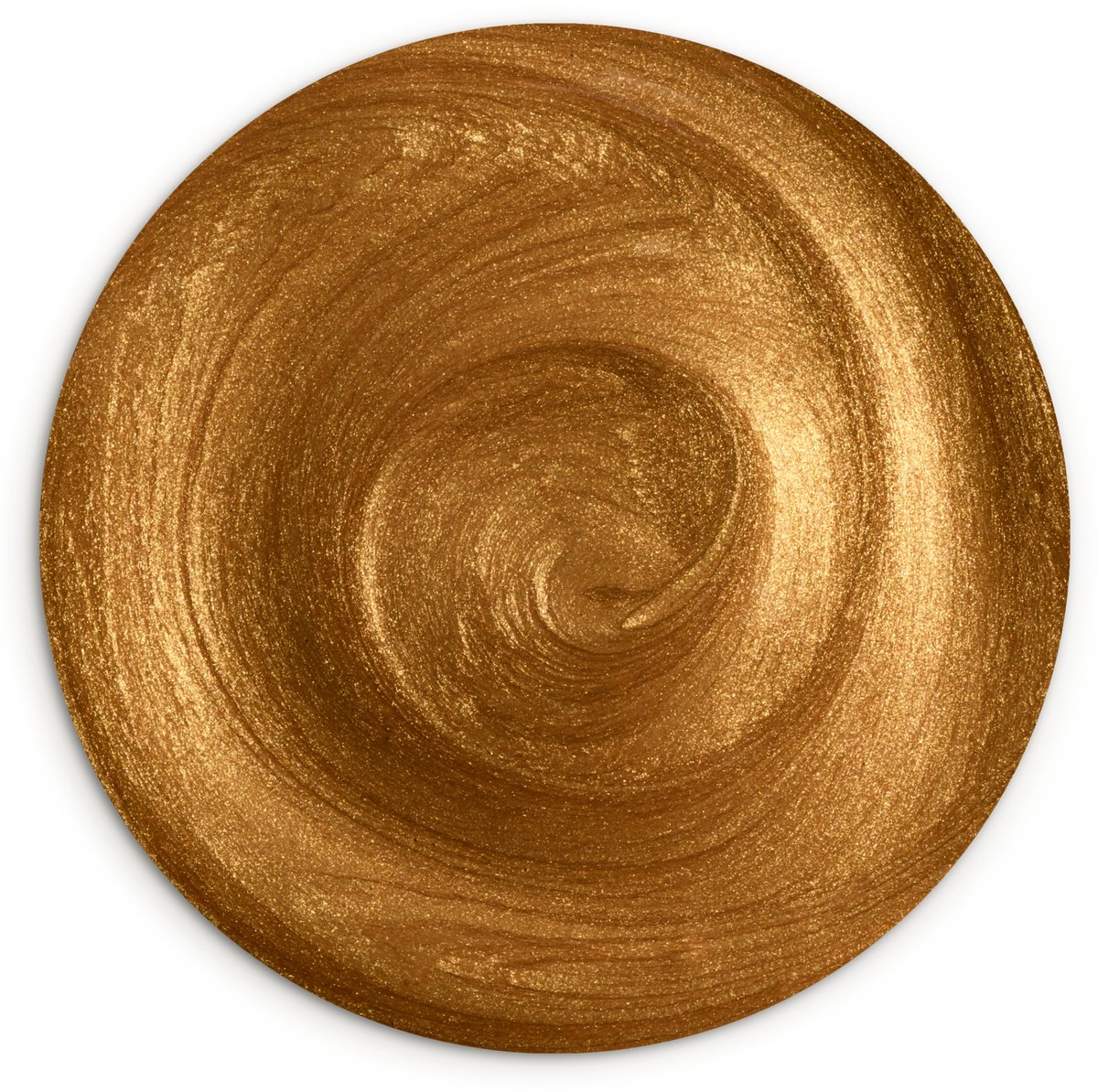 WallCircle® Wandcirkel 120x120 cm - Muurcirkel Een vortex in goudkleurige verf - Muurdecor