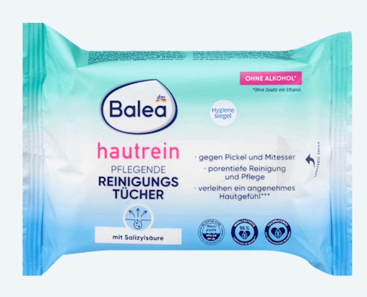 Balea Reinigende make-up remover doekjes, huidreiniging, 25 stuks