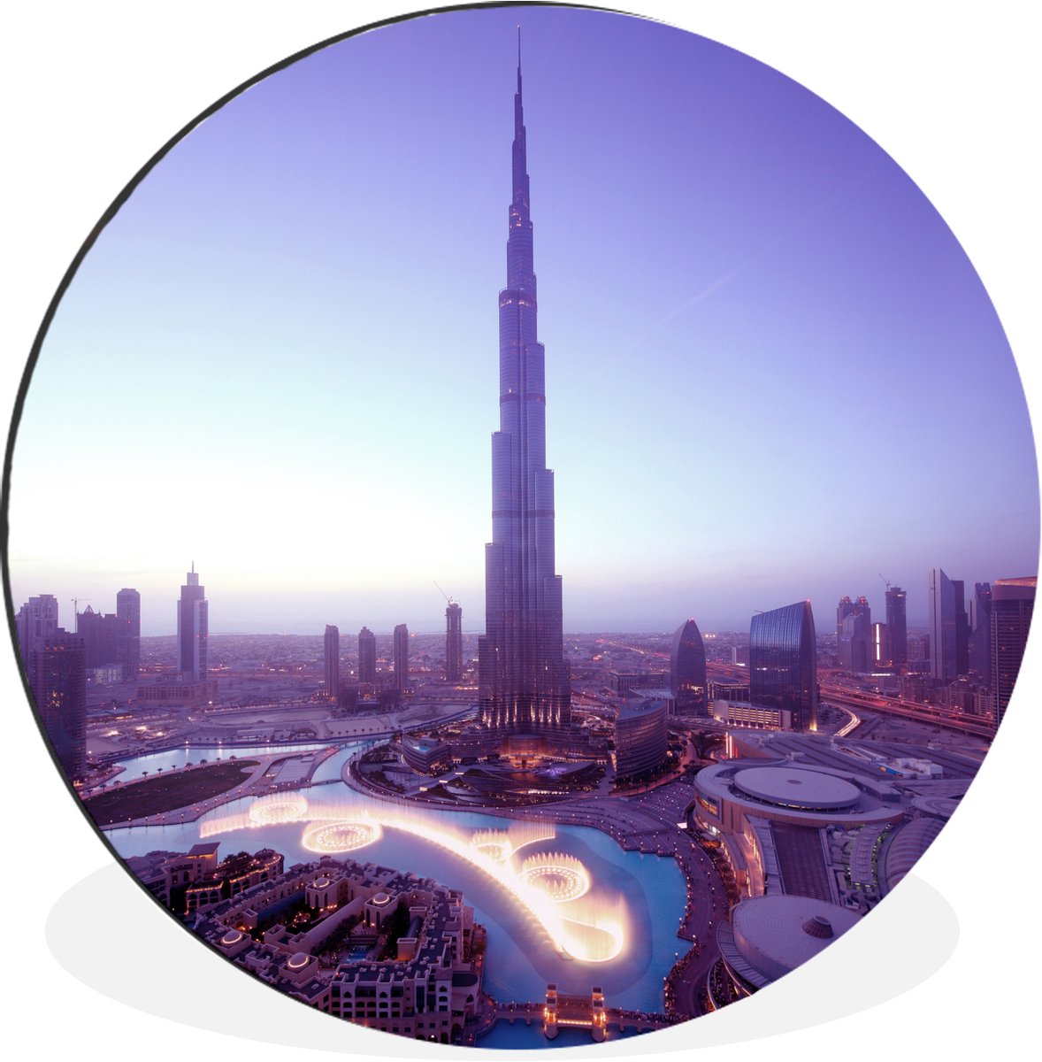 WallCircle - Wandcirkel - Muurcirkel - Dubai fontein en het hoogste gebouw ter wereld - Al