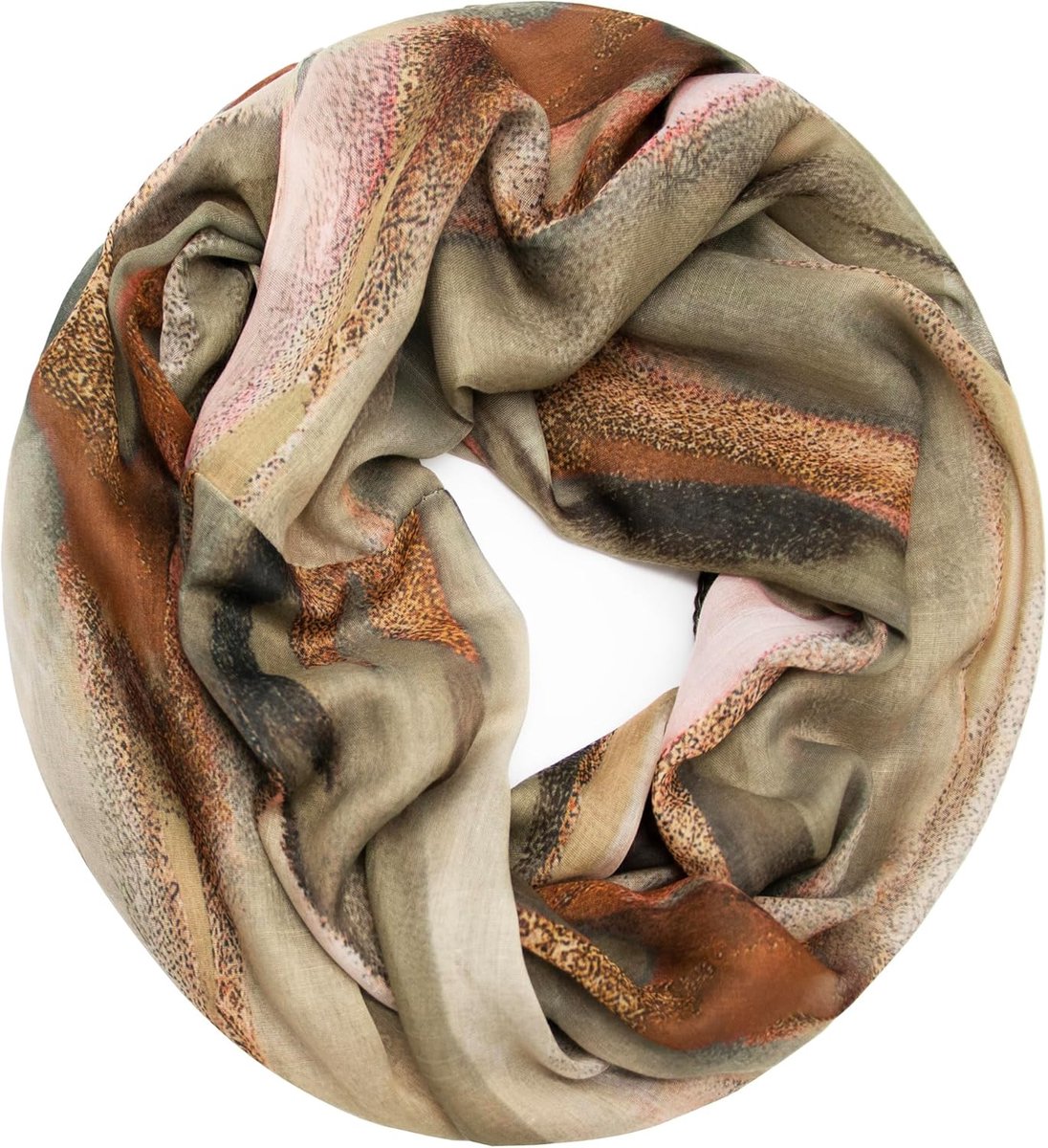 Colsjaal voor dames, sjaal, doek, zijdeachtig, luchtig, licht met kleurrijk patroon print