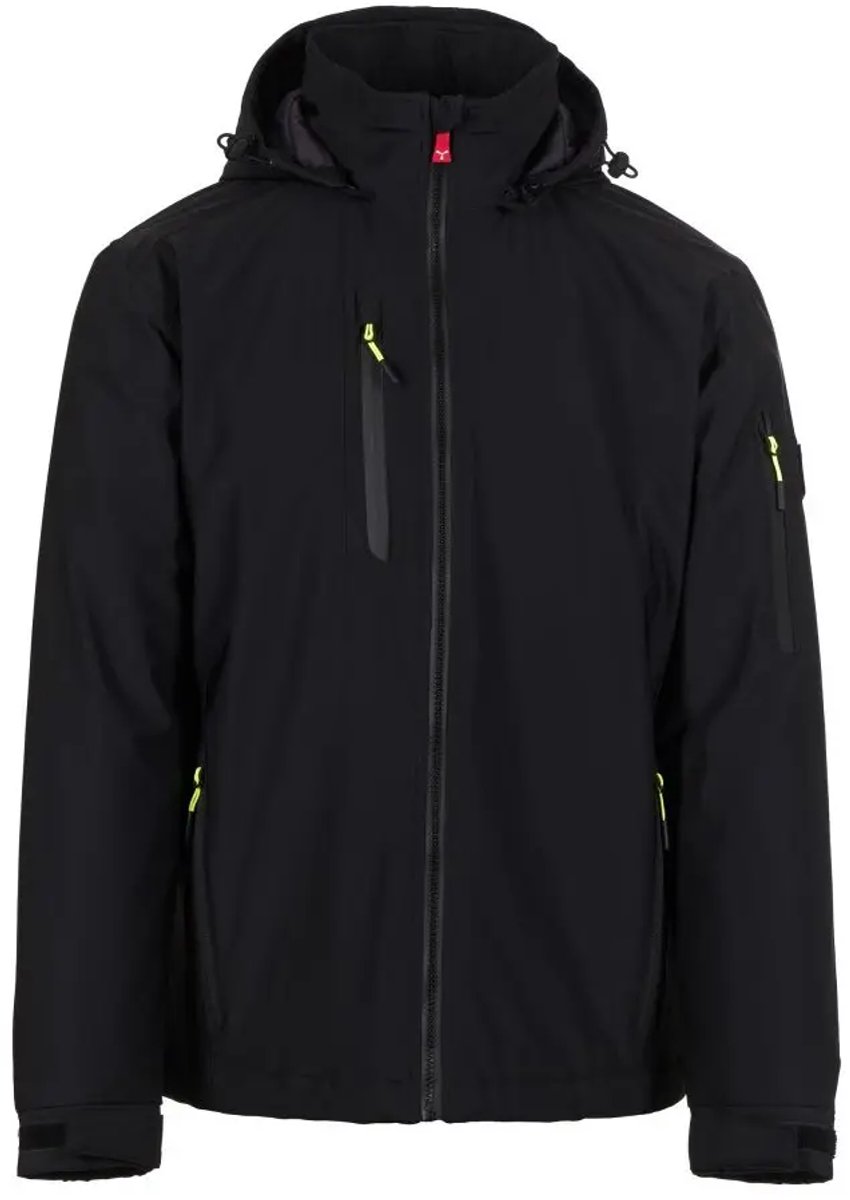 gevoerd softshelljack Payper Wear Creek Pad Ultralite Zwart