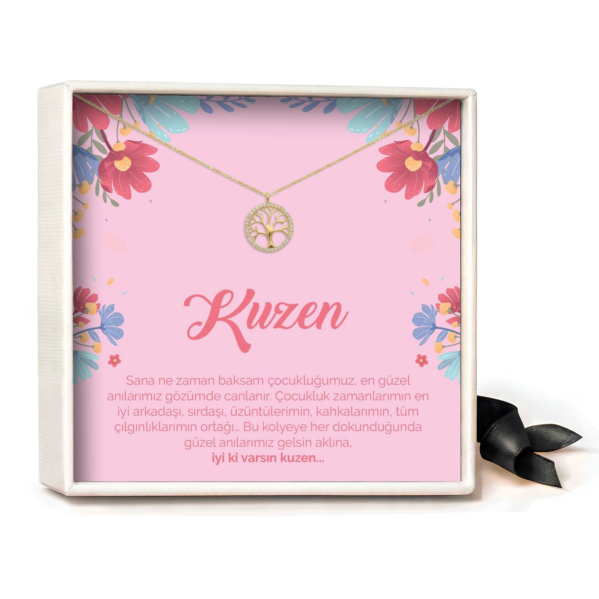 Pera Jewelry - 925 sterling zilveren Levensboom ketting - Hayat Ağacı Kolye – Kuzen - Collier - Ketting Dames - Ketting met Hanger