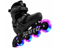Patins à roues alignées Suotu - Taille 30-33 - Roues lumineuses - Zwart - XS