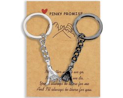 2 Pcs Couple Keychains Partner Keychains for Him and Her Best Friend Friendship Anniversary Valentine's Day - ShopVlot