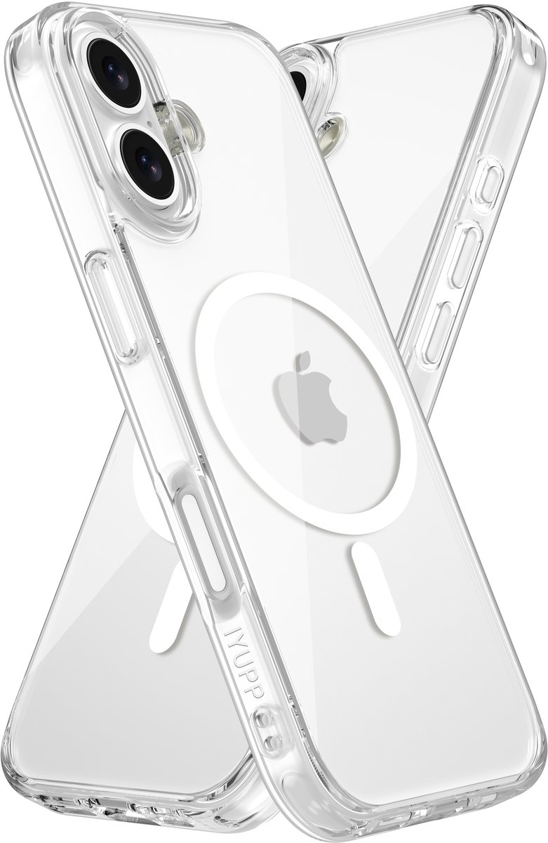 IYUPP Hoesje Geschikt voor iPhone 17 Hoesje - Geschikt voor MagSafe - Shockproof Back Cover - Transparant
