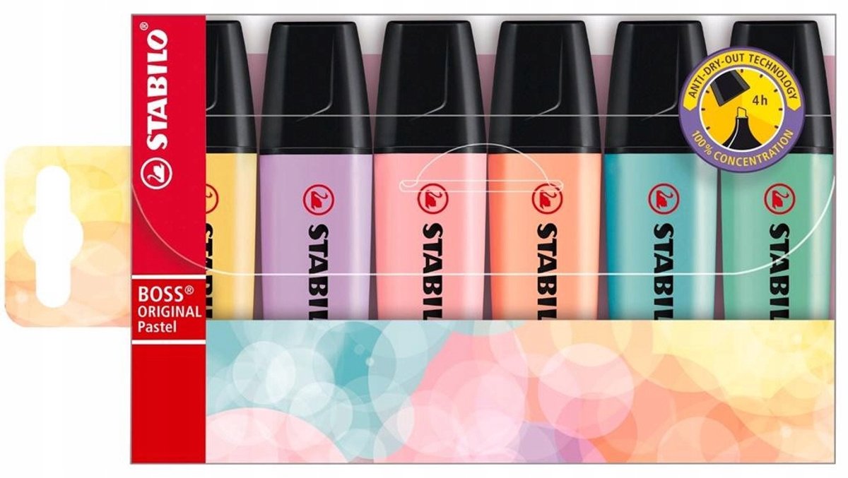 Stabilo BOSS Pastel Markers Set - 6 Stuks in Etui