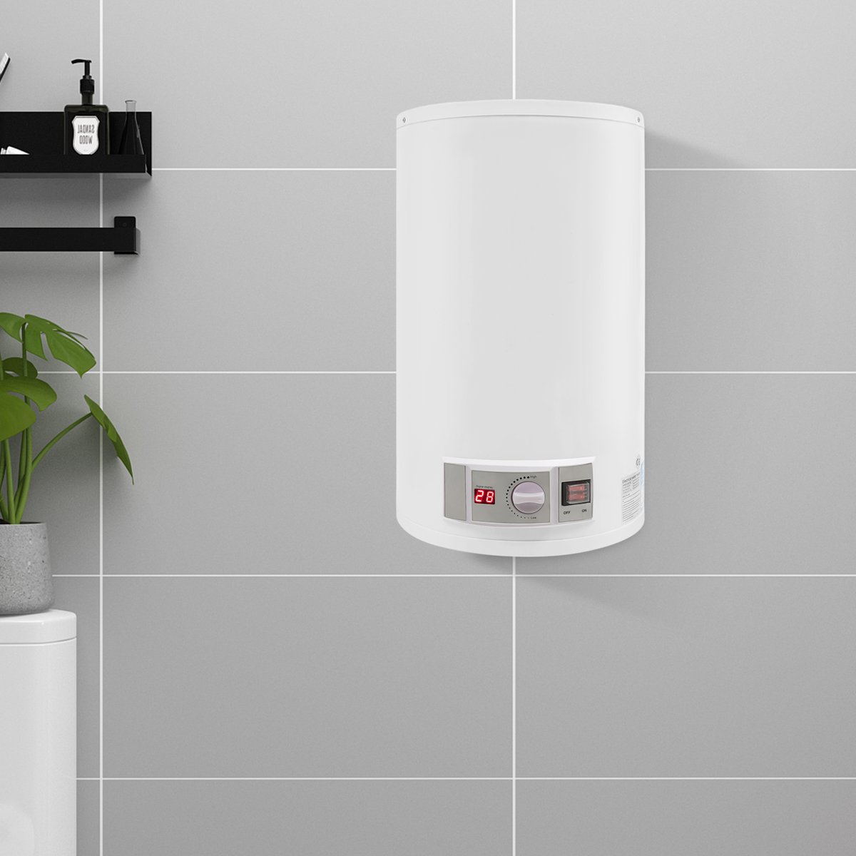 Elektrische Tankboiler 2000 W - 50 Liter Inhoud - Wit - Voor Keuken En Badkamer - Boiler