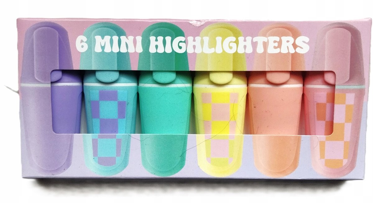 Mini Markeerstiften Pastel Kleuren - Set van 6