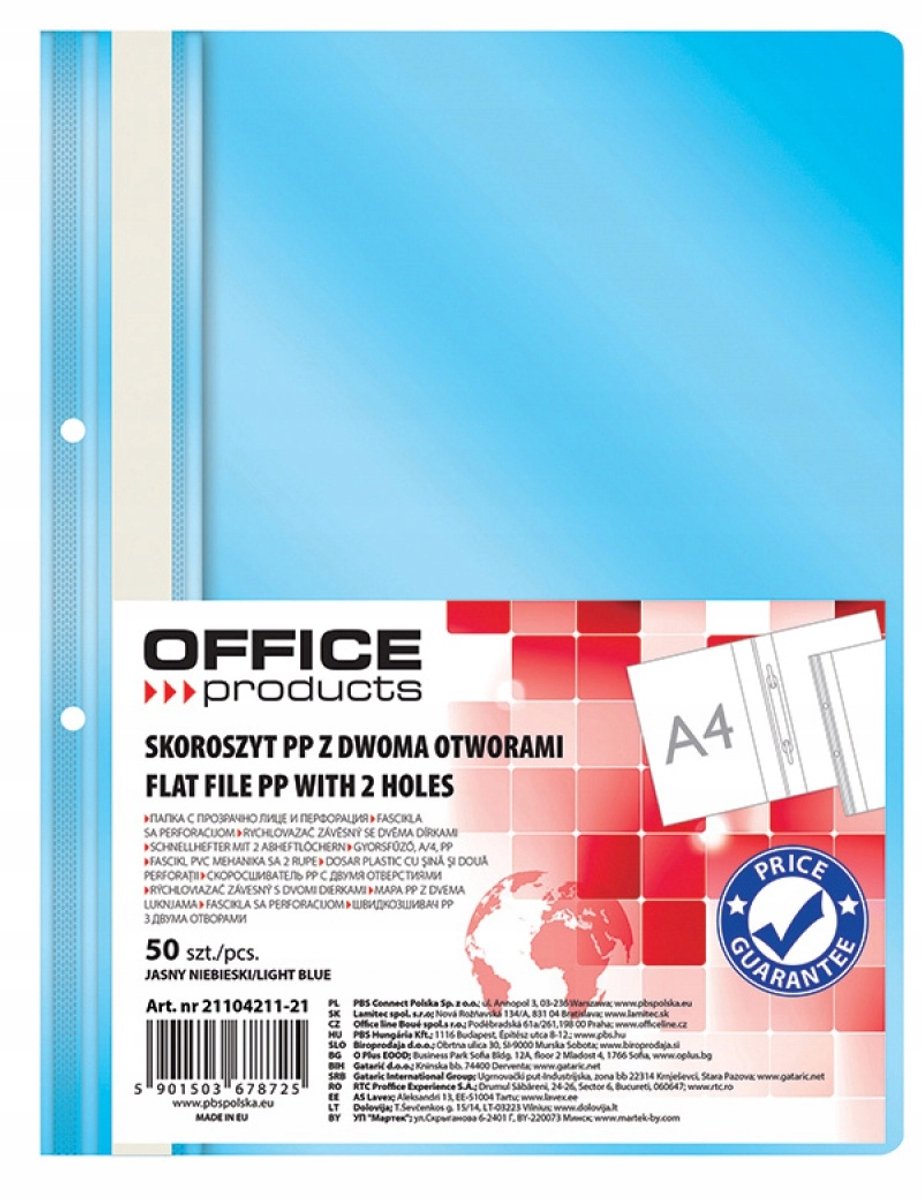 PP A4 map Lichtblauw 50 stuks