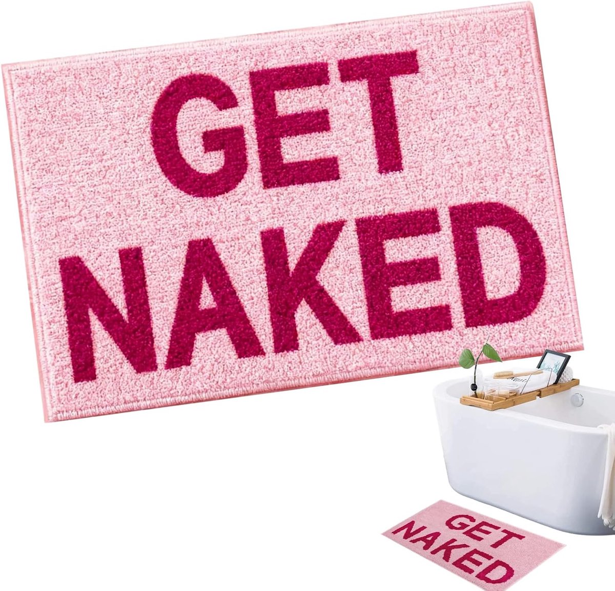Badmat 40 x 60 cm - wollige antislip badmat - waterabsorberend - sneldrogend voor badkamer en toilet - ShopVlot