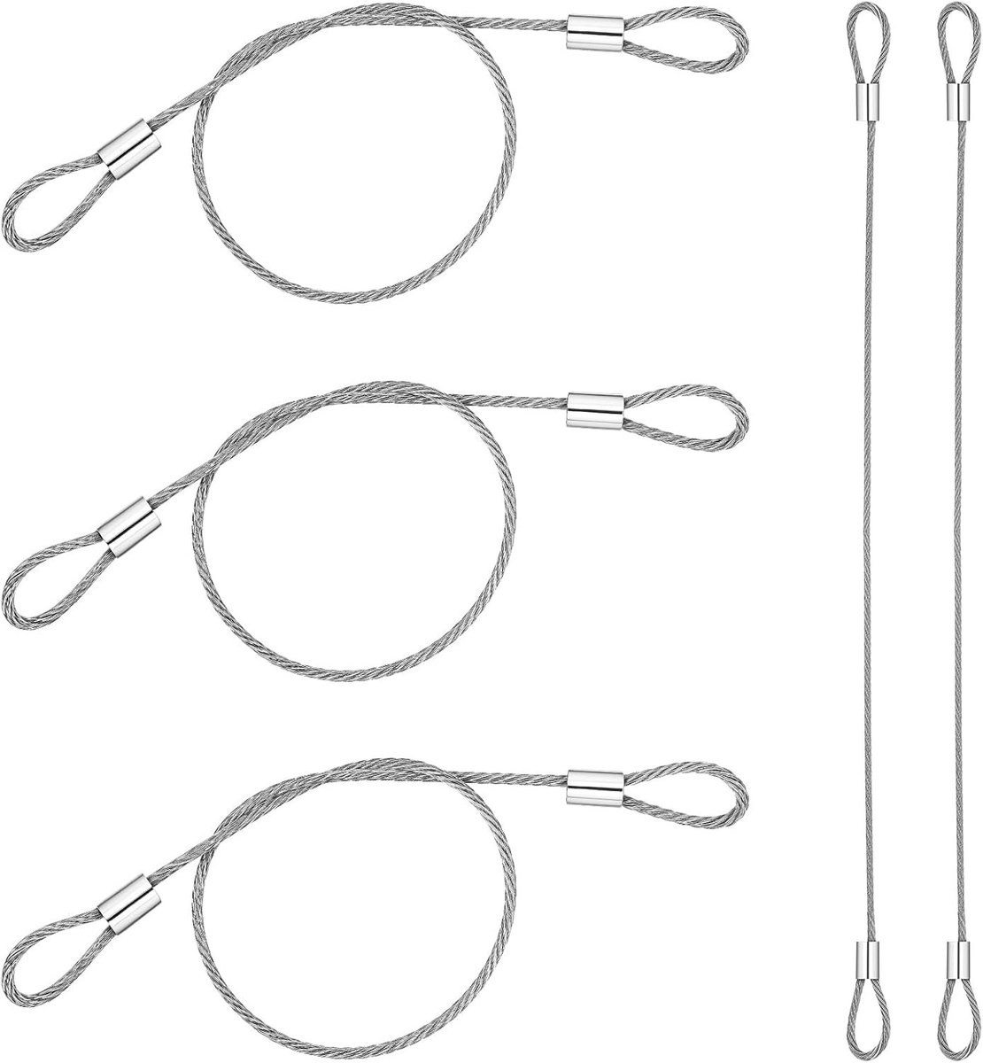 Outdoor Beveiligingskabelslot - Zilver - 31 cm - Gevlochten Staal met Coating - Voor Reizen en Bagage