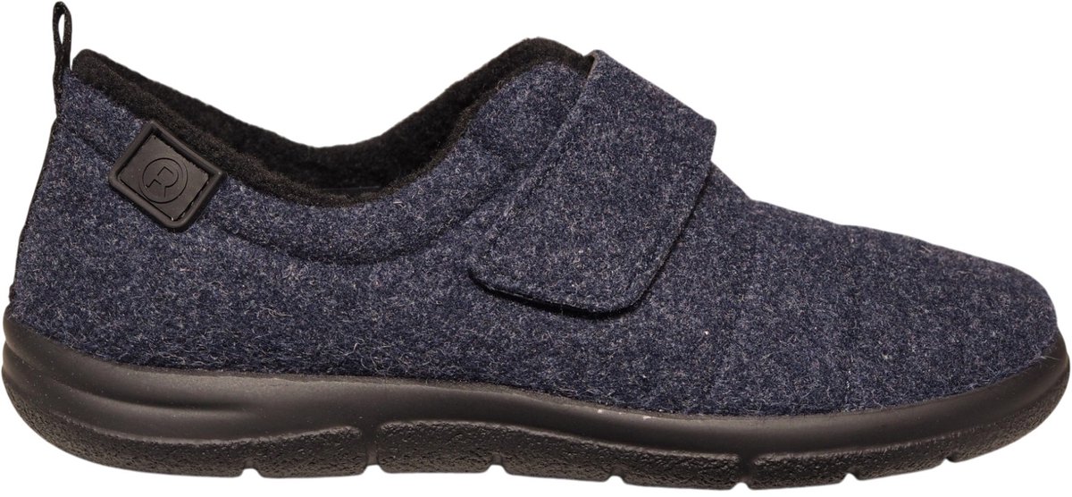 Rohde donkerblauwe heren pantoffels met klittenband