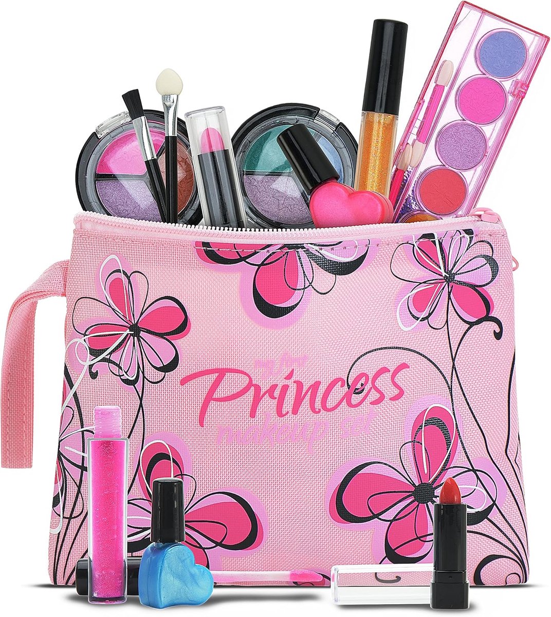 Meisjes Make-up Set - Wasbare Make-up - Inclusief Tasje - Voor Creatief Spel - ShopVlot