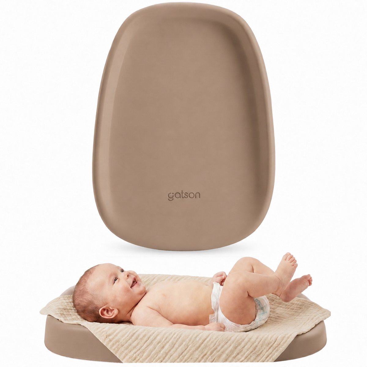 Gatson Aankleedkussen - Inclusief Hydrofiele Doek - Hygiënisch & Comfortabel Verschoonkussen - Verschoonmatje - Verzorgingskussen - Waskussen Baby - Verschoningsmatje - Verschoningskussen - Babyshower