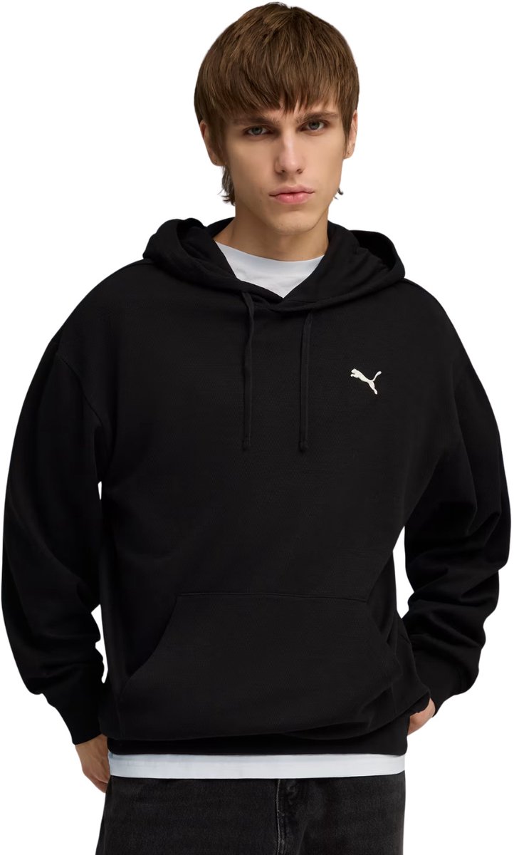 Puma ESS Elevated Relaxed Hoodie Heren 2XL Zwart