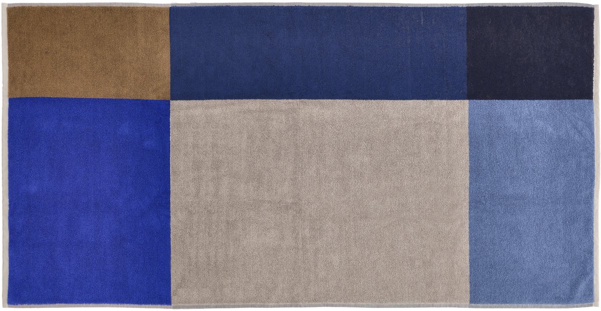 Södahl organic Colour Block Handdoek 70 x 140 cm Blue
