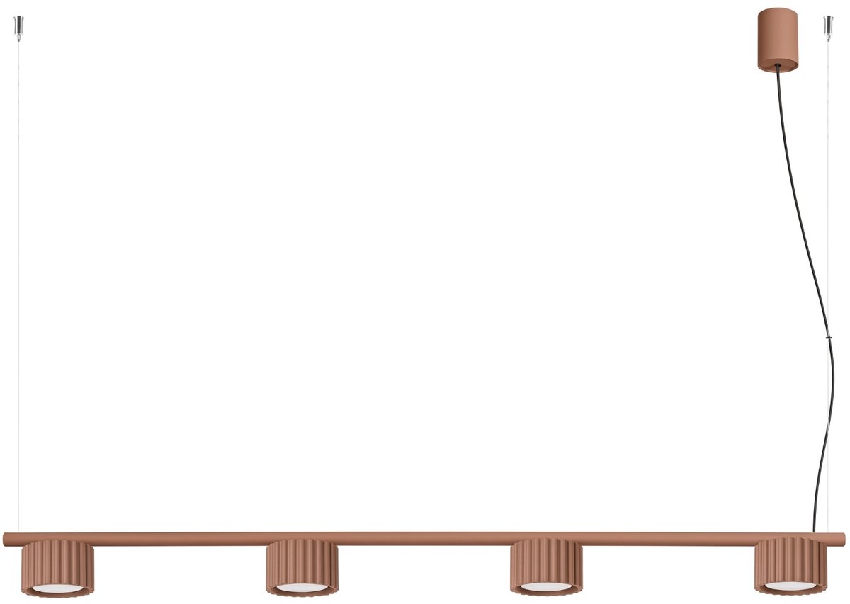 Sollux Lighting Kroonluchter AURA - Gx53 - mocca - aluminium - 122x10x208cm