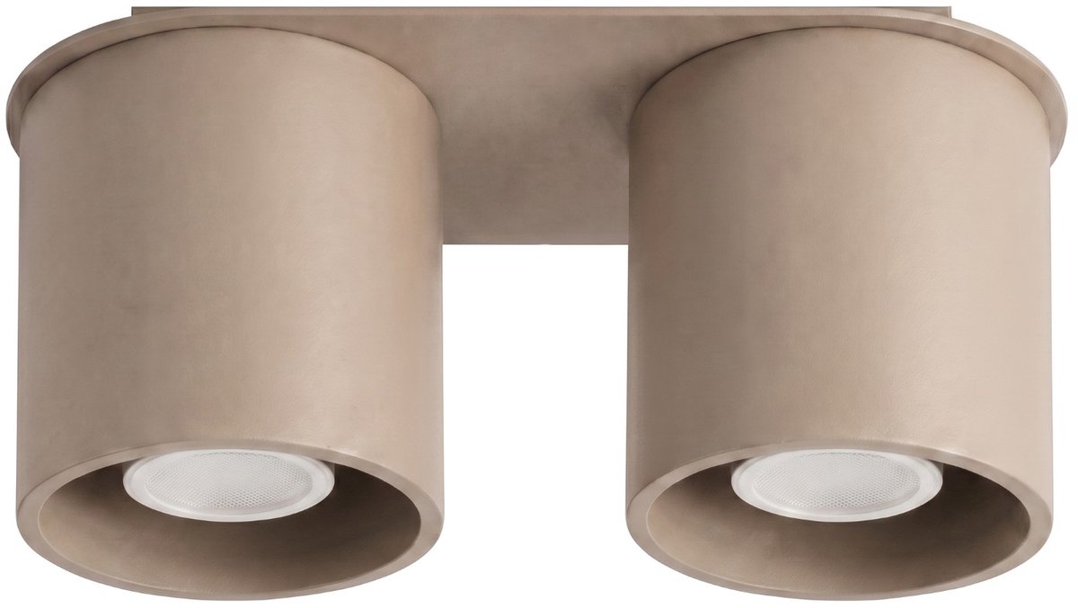Sollux Lighting Plafondlamp Orbis - GU10 - taupe - aluminium - 26x10x12cm