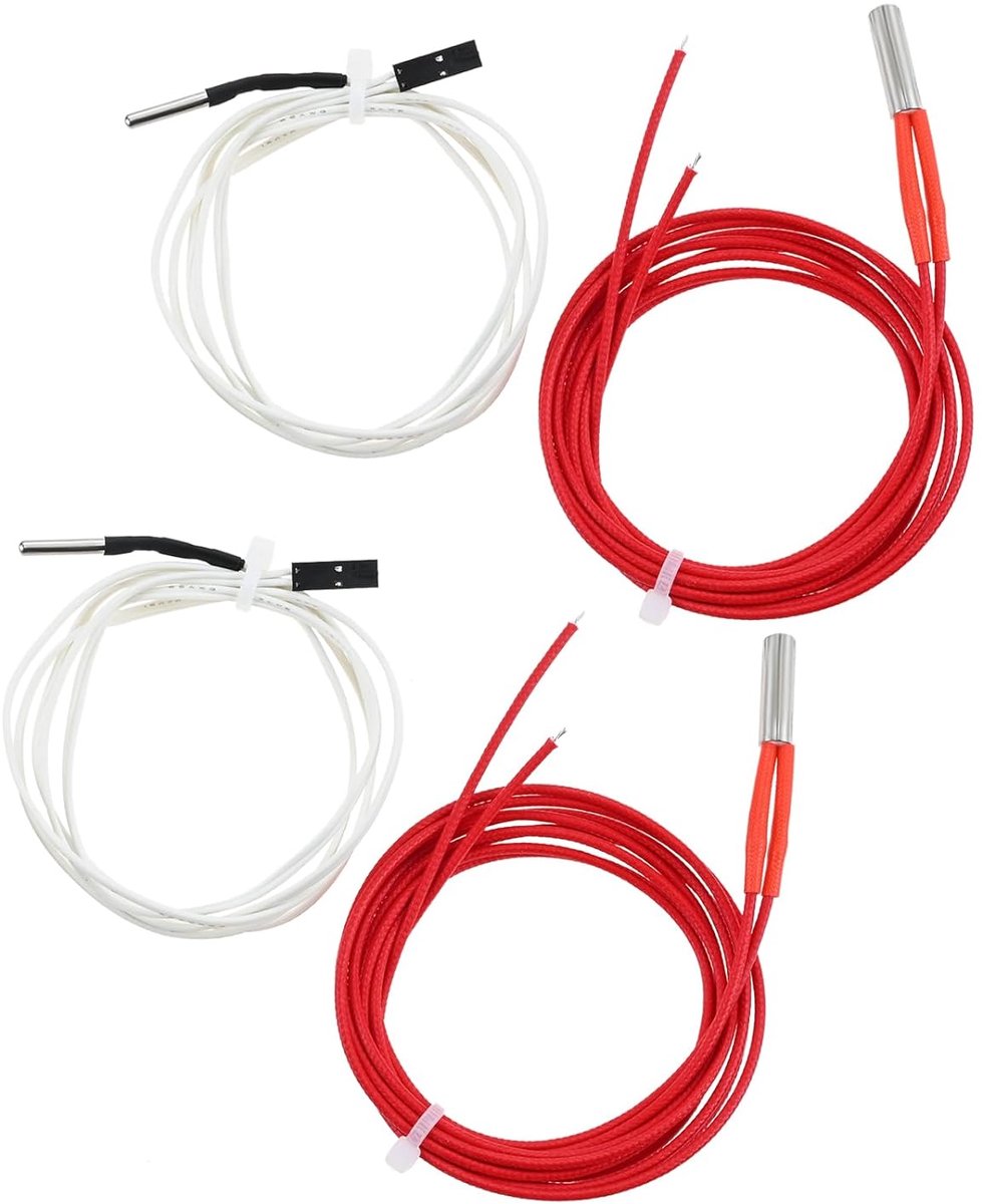 MUXSAM (4PCS) Heating Element for Prusa I3, 24V, 40W, Thermistor, High Temperature Sensor, Hotend Accessories for - ShopVlot