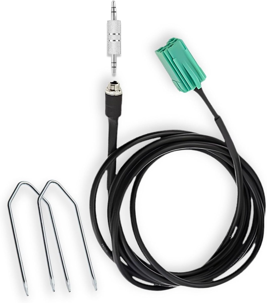 1neiSmartech AUX Cable with Adapter Dual Plug and Extraction Kit, Compatible with Renault Clio Megane Scenic Twingo - ShopVlot