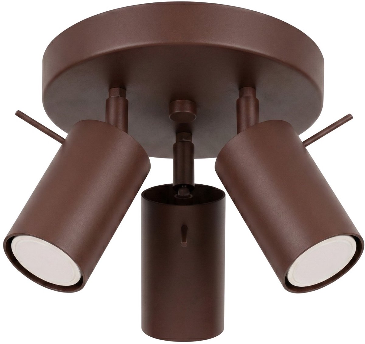 Sollux Lighting Plafondlamp RING - GU10 - bruin - staal - 25.7x25.7x14.5cm