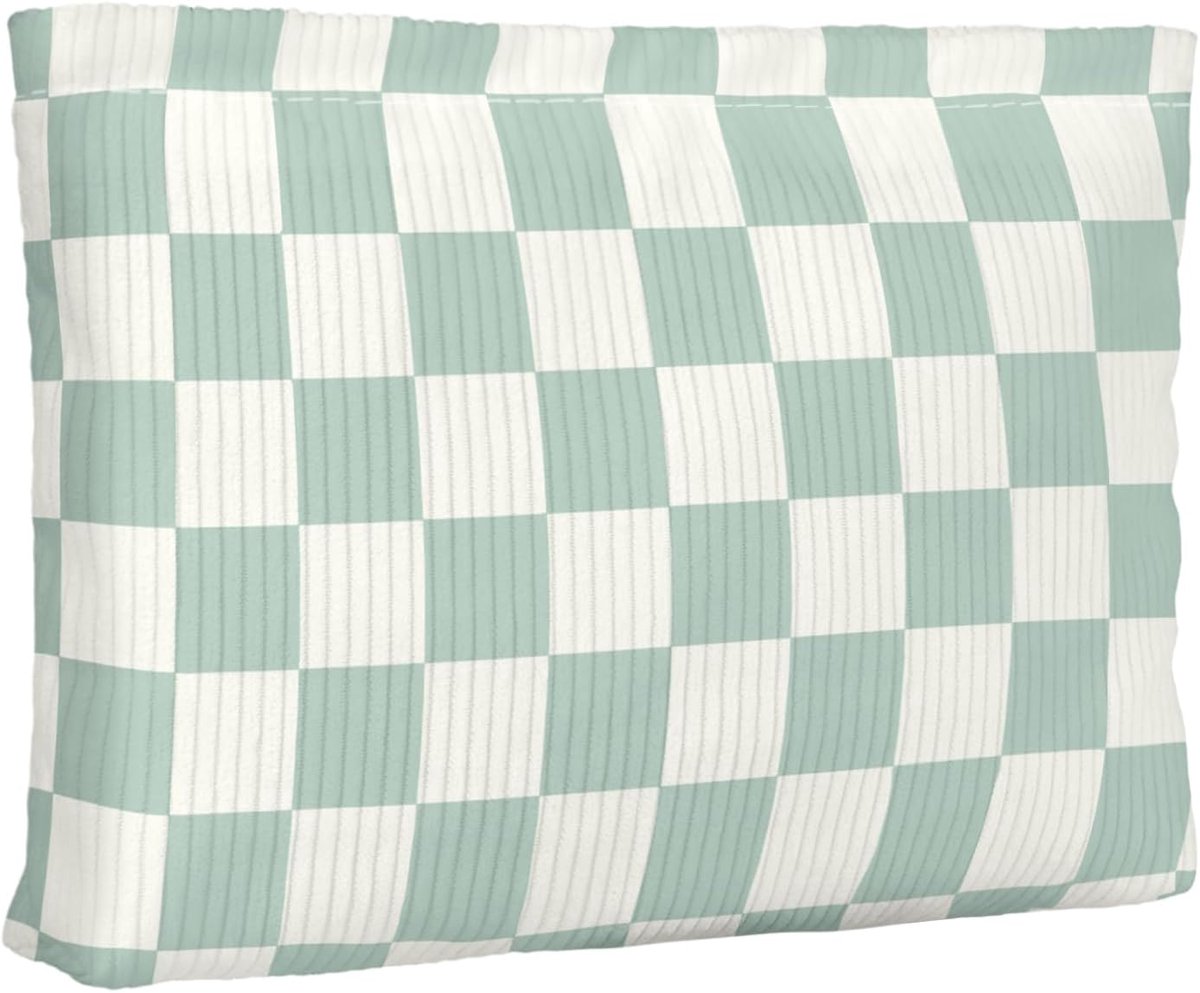 Small Corduroy Makeup Bag for Women, Cute Plaid Portable Cosmetic Bag for Hangbag, Multifunctional Lightweight Travel - ShopVlot