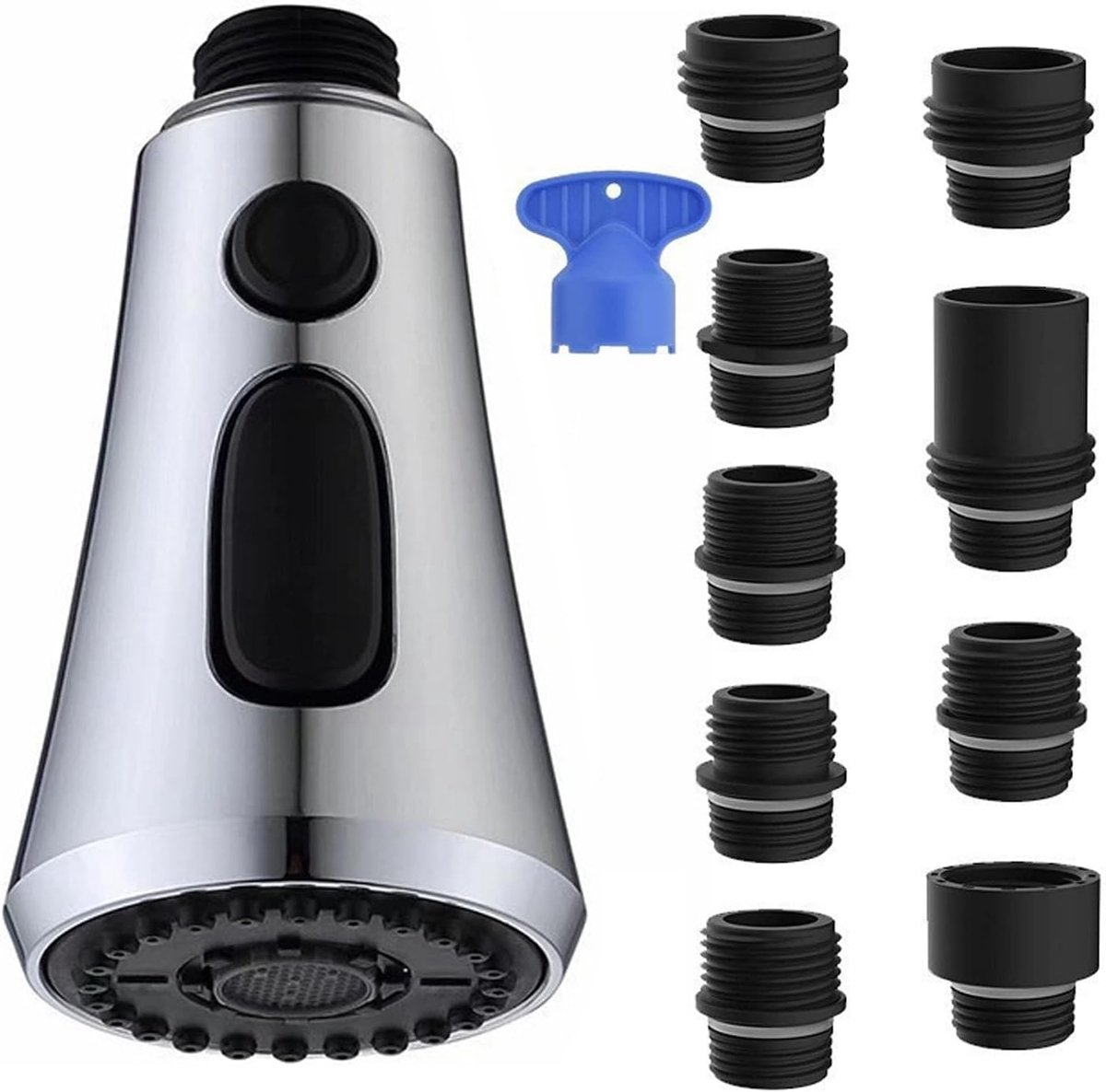 3 Modes Shower Head Kitchen Faucet, Water Faucet Accessories, Kitchen Faucet Shower Replacement Shower Head, with High - ShopVlot