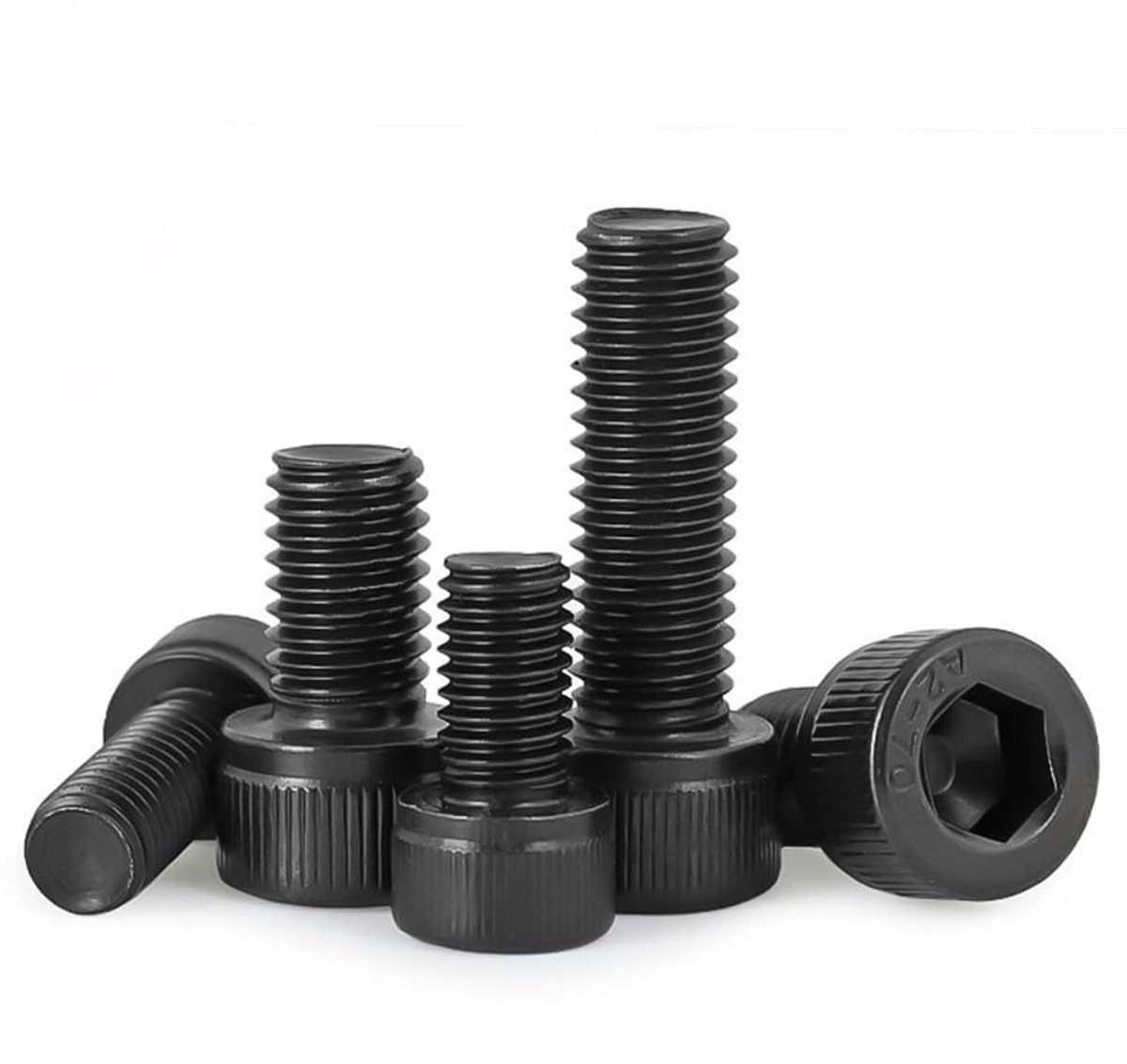20pcs M3 X 8mm Hex Head Bolt with Hex Socket - Cylinder Hex Head Bolts Fully Assembled Bolts Stainless Steel 304, Black - ShopVlot