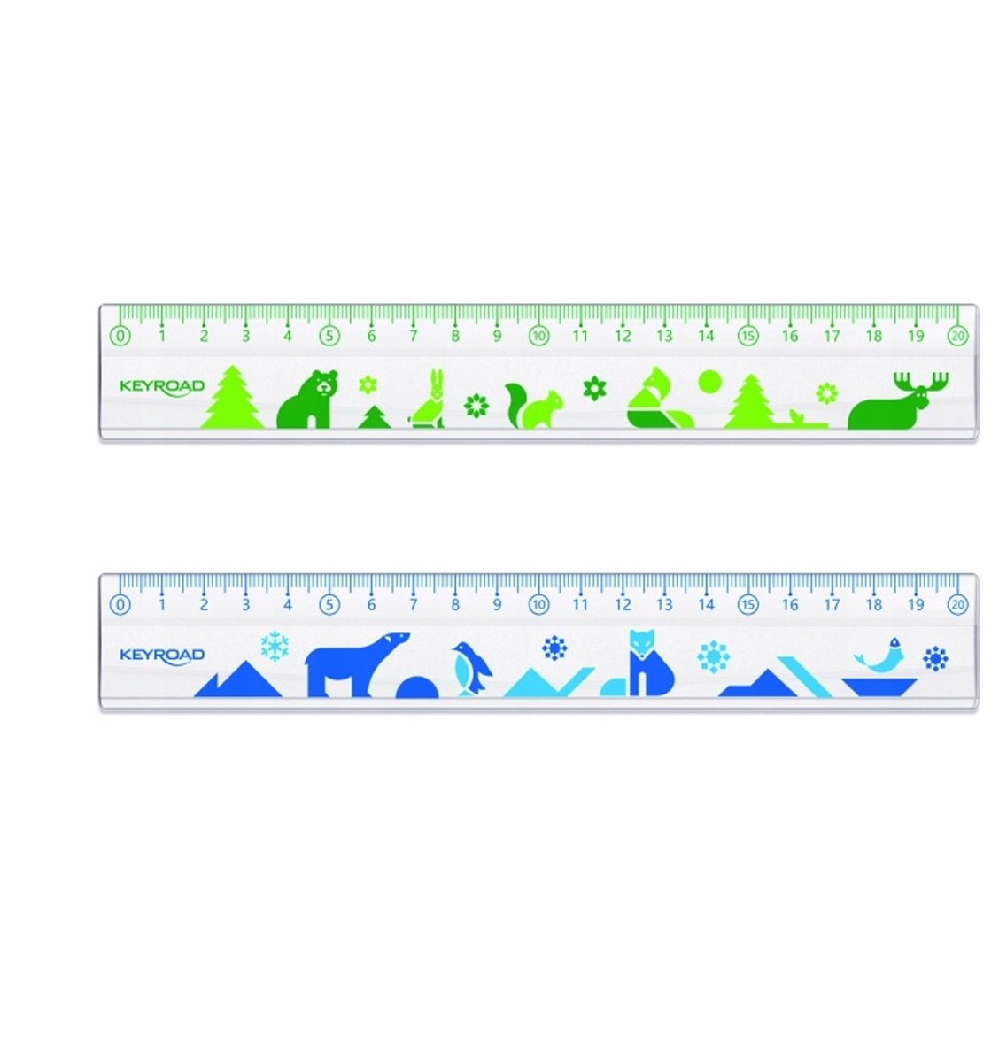 Keyroad Liniaal 20cm Transparant Deco Met Ophanglus