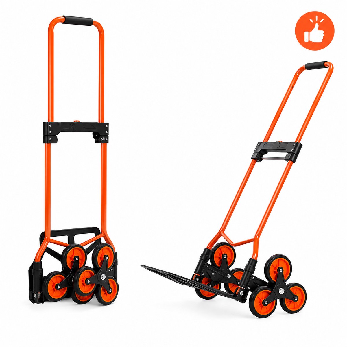 Jurrys Steekwagen - Transport kar - transporthulp - Trapsteekwagen - Opvouwbaar - Flexibel - Draagbaar - 120KG Draagvermogen - Staal
