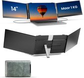 Blerron Flex - 14 Inch - Portable Monitoren - Lichtste model 1 KG - Draagbare Monitor - Portable Monitor - Beeldscherm - USB-C/HDMI - 1920x1080 FHD