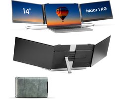 Blerron Flex - 14 Inch - Portable Monitoren - Lichtste model 1 KG - Draagbare Monitor - Portable Monitor - Beeldscherm - USB-C/HDMI - 1920x1080 FHD