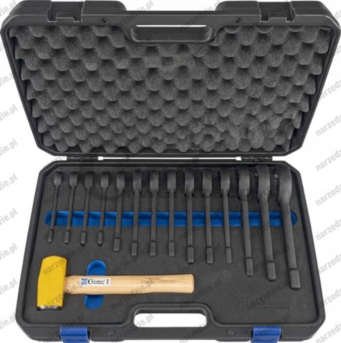 Slagdoppen Set met Hamer, 19-50mm, 15 Delen