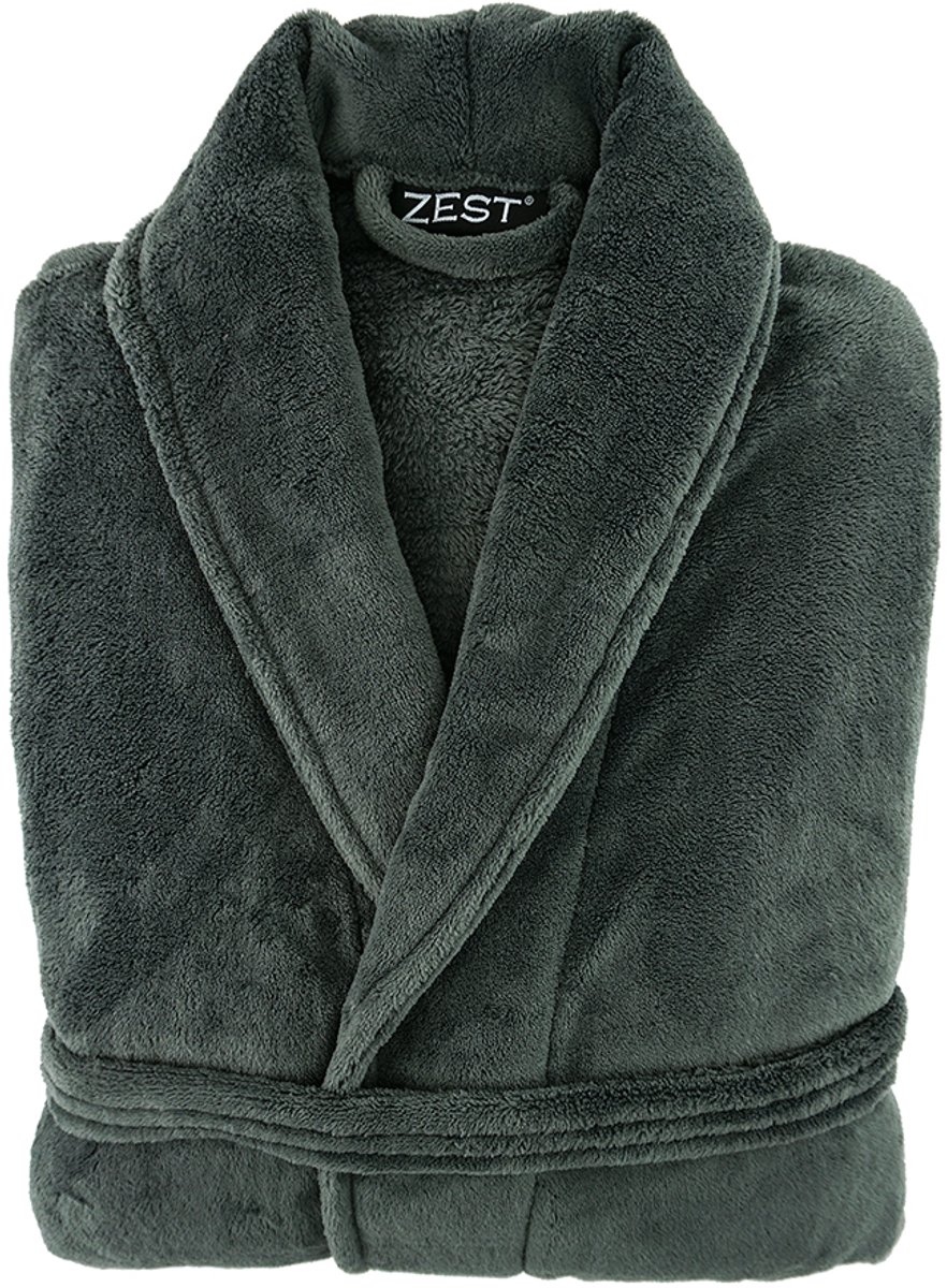 ZEST Badjas Flanel fleece S/M Antraciet