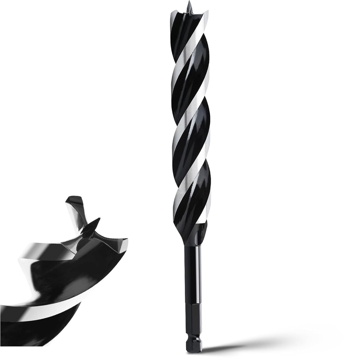 25 x 230 mm Wood Drill Bit for Soft Wood, Hardwood with Centering Tip and E 9.5 Shank - ShopVlot
