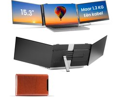 Blerron Flex Pro - 15.3 Inch - Portable Monitoren - 1 Kabel - Slechts 1.3 KG - Draagbare Monitor - Portable Monitor - Beeldscherm - 1920x1200 FHD