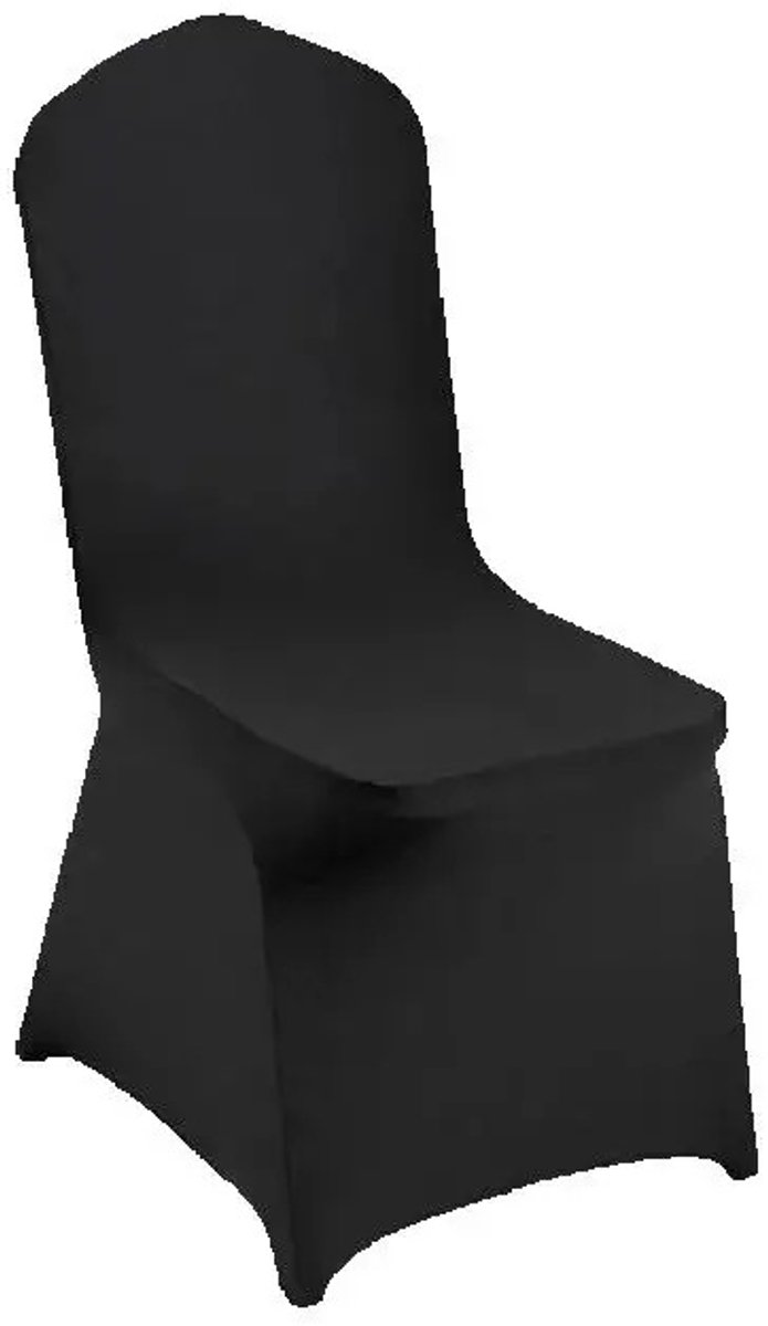 Velori Stoelhoezen 50 Stuks - Spandex Stoelhoes - Stretch Stoelhoes - Universele Stoelbeschermer - Wasbaar - Zwart - 95% Polyester