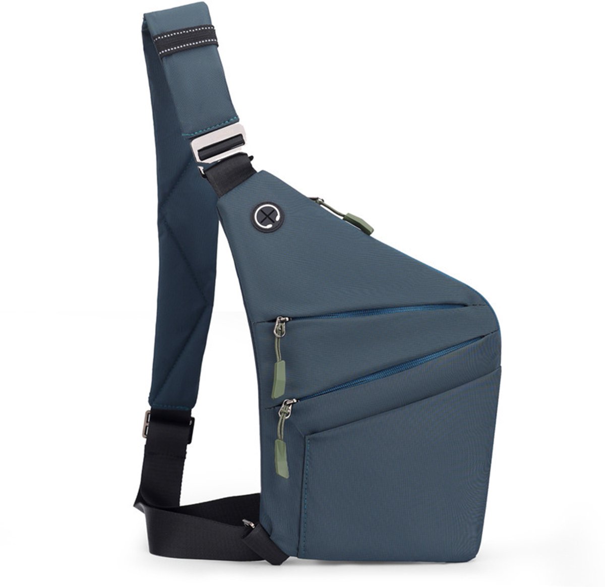 Veilige Schoudertas met Anti-Diefstal Functie - Waterdichte Crossbody Bag-schoudertas met grote capaciteit-Stijlvolle reistassen-Schoudertas links-Geruite schoudertas - reistas-groente