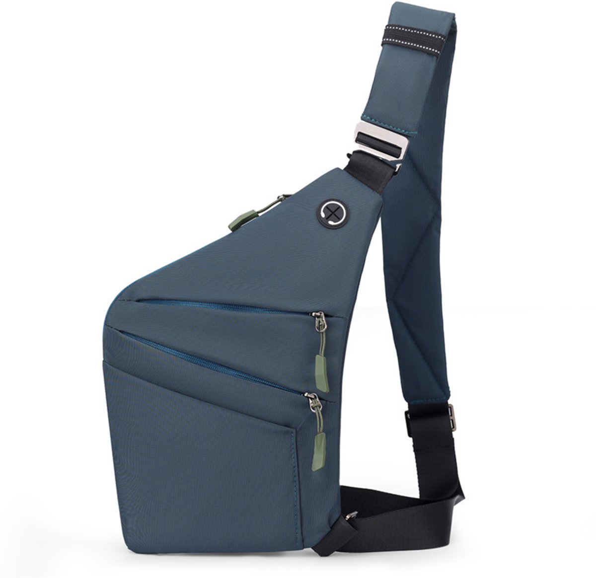 Veilige Schoudertas met Anti-Diefstal Functie - Waterdichte Crossbody Bag-schoudertas met grote capaciteit-Stijlvolle reistassen-Rechter schoudertas-Geruite schoudertas - reistas-groente
