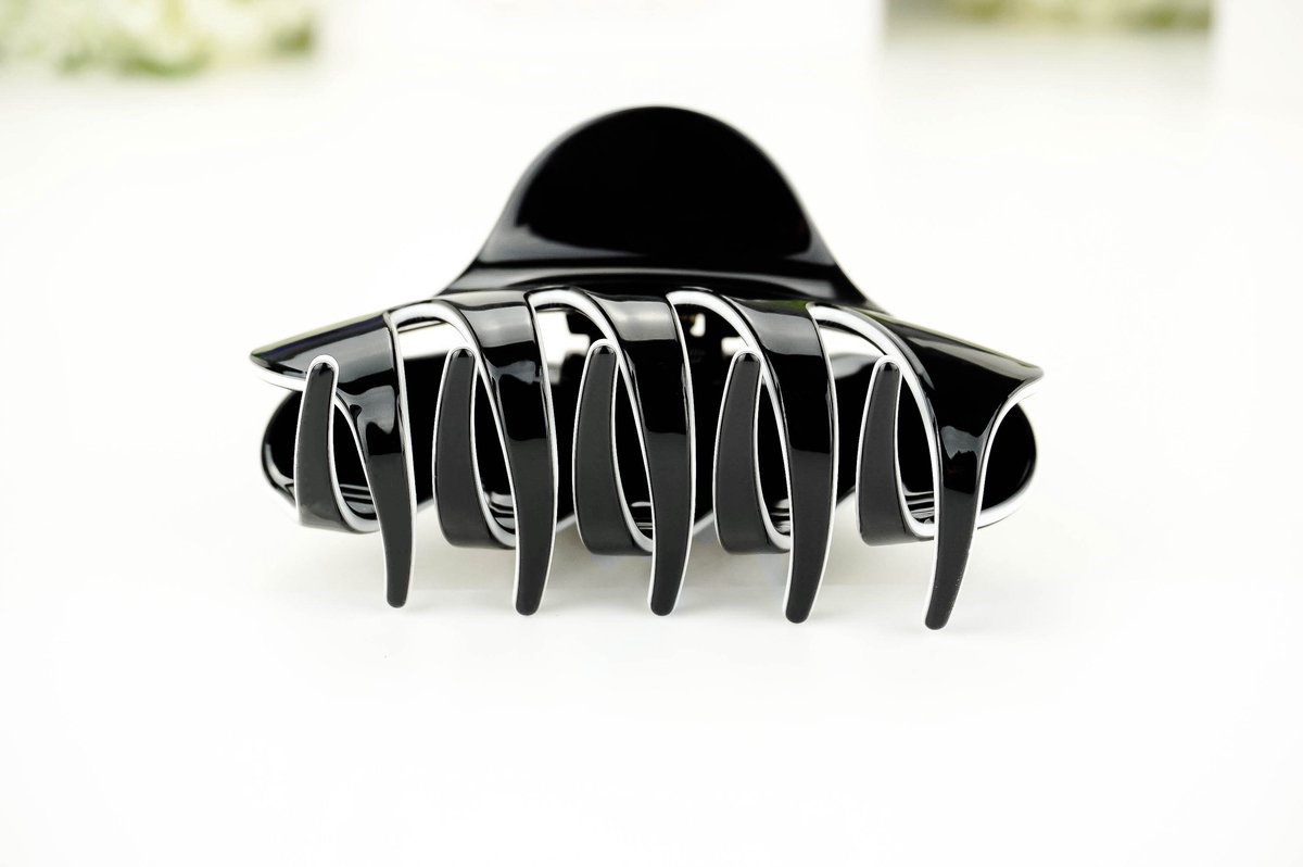 Stijlvol haarklem (sierklem) 5 cm in-geschenkdoos, zwart.