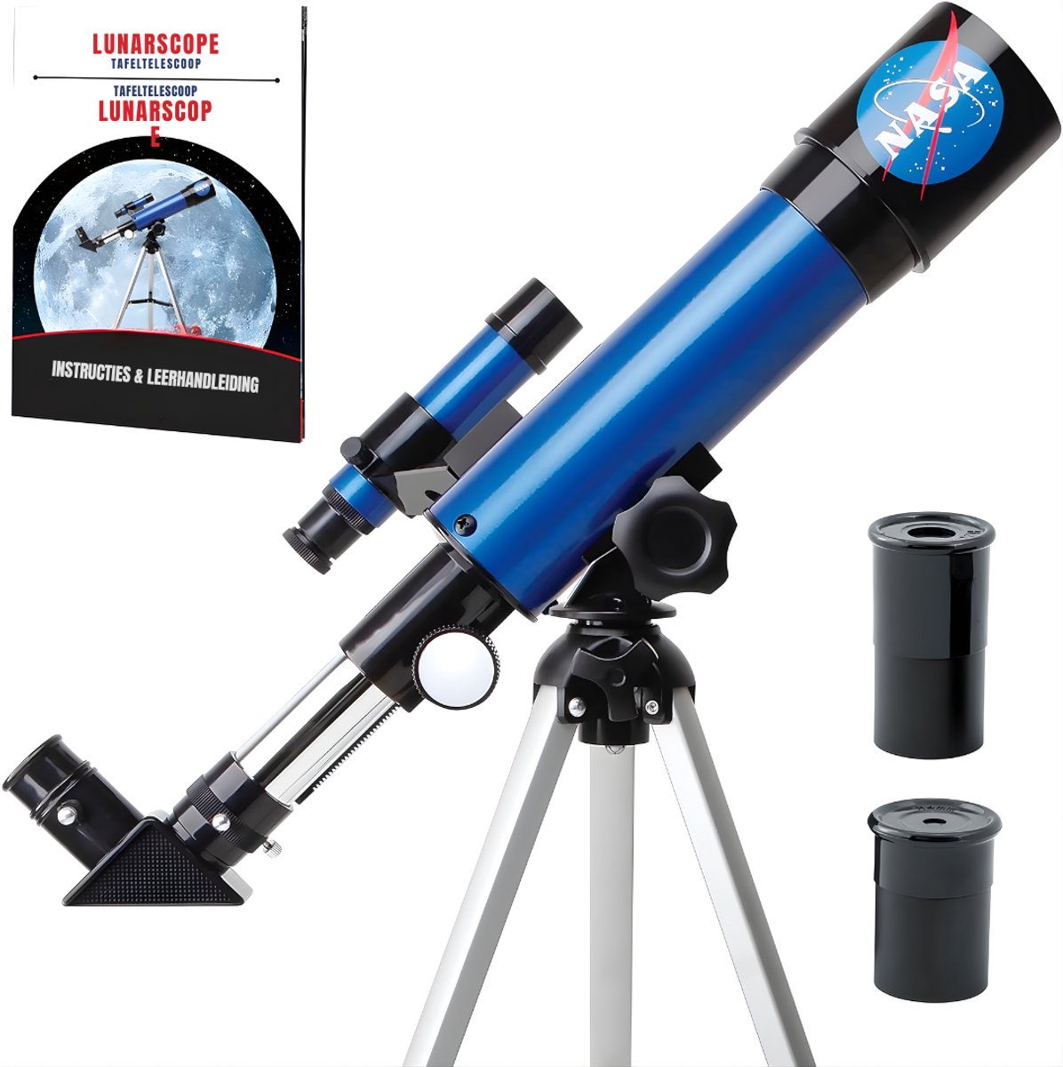 Lìon® Telescoop - Sterrenkijker Telescoop - Telescope - Blauw - 43cm x 17cm x 10cm