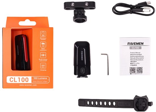 Ravemen CL100 Achterlicht - Fietsverlichting - 100 lumen — afbeelding 2