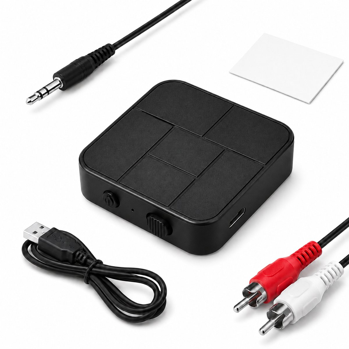 Bluetooth Transmitter Receiver 2-in-1 - Draadloze Audio Zender en Ontvanger - 3.5MM AUX / RCA - BT 5.0 - Zwart