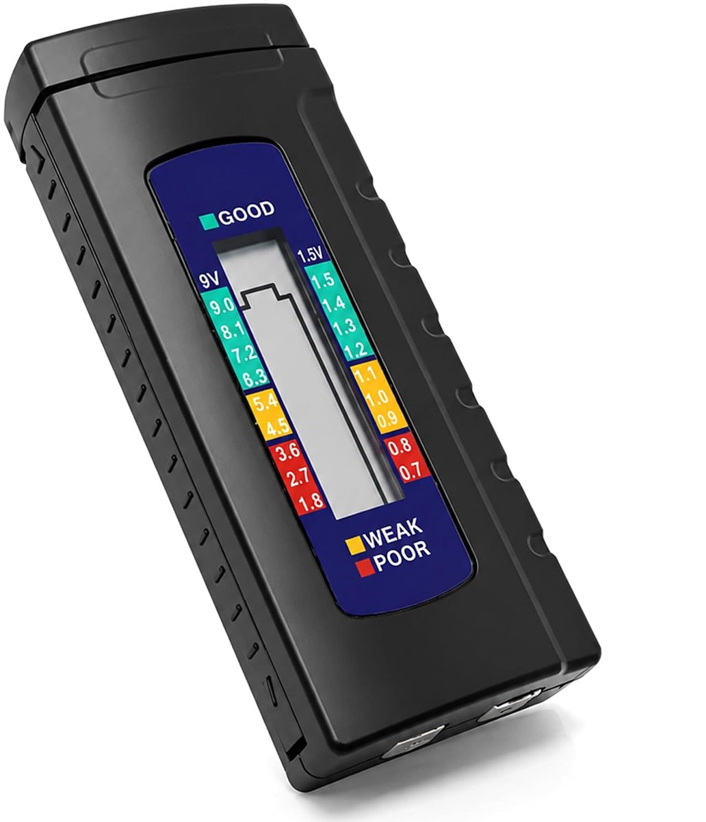 Universele digitale batterijtester, gemakkelijk af te lezen lcd-display, geen batterijen nodig - ShopVlot