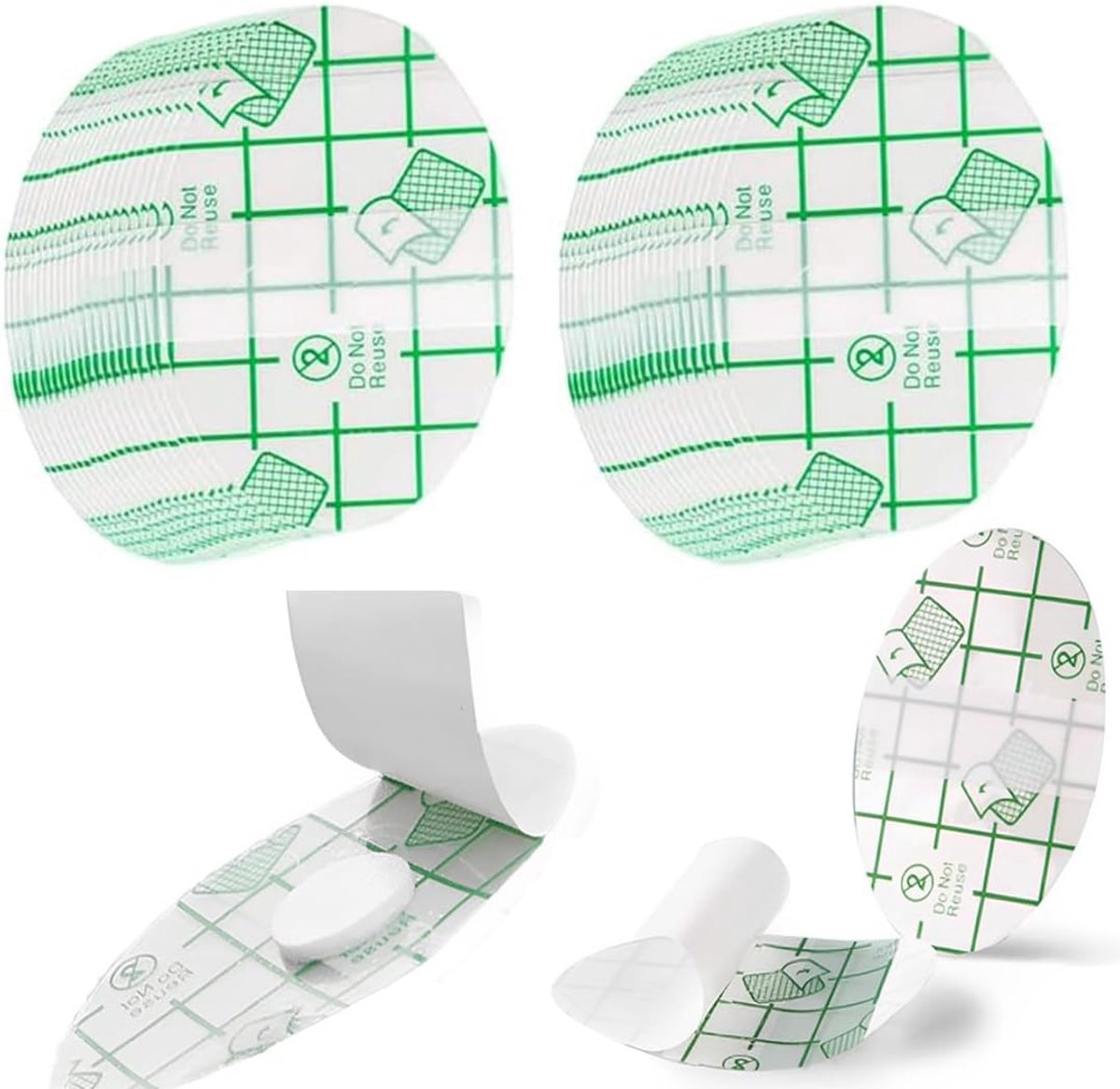 JEYORZY 60 stuks waterdichte oorstickers voor kinderen, waterdichte wegwerp-oorbeschermers, transparante ultradunne - ShopVlot