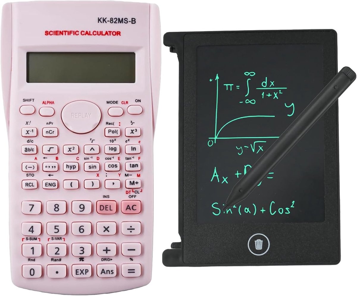 Draagbare Wetenschappelijke Rekenmachine - Roze - 4,4 inch - Met LCD Schrijftablet - Voor Kantoor en School