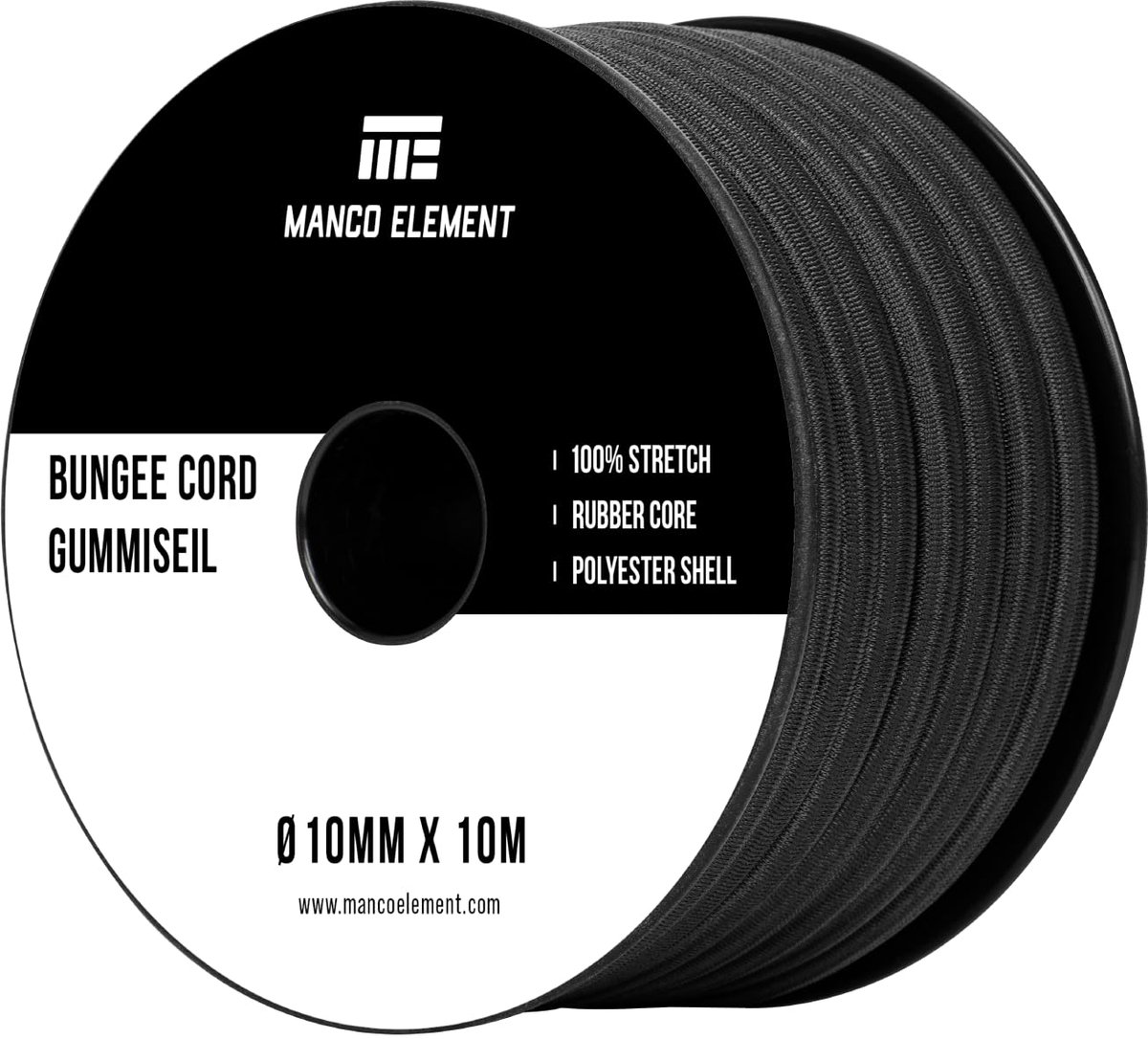 Manco Element Rubberen Touw 10mm x 10m Bungeekoord Elastisch Touw koord - ShopVlot