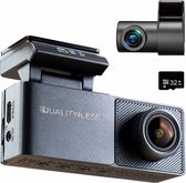 Quality4Less™ - Dashcam voor Auto - 4K Ultra HD - Voor en achter camera - Wifi & GPS - Nachtzicht - Besturing via app - 170 graden kijkhoek - G-sensor - loop recording - Incl. 32GB SD-kaart